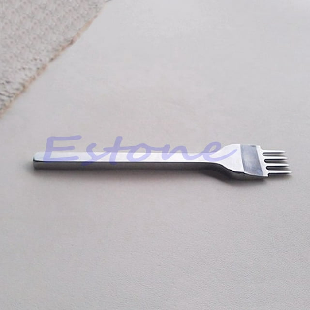 hejhncii 1 PC 4mm 4 Prong Leather Craft Lacing Stitching Punche Hole Punch Tool