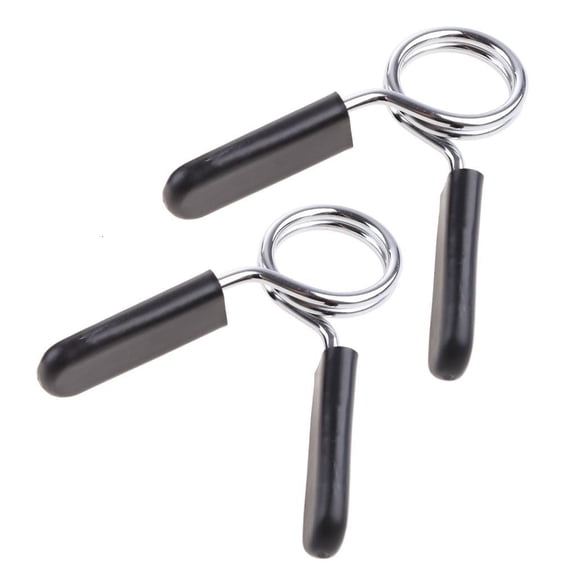 hejhncii 1 Pair 25mm Barbell Clamp Spring Collar Clips Gym Weight Dumbbell Lock