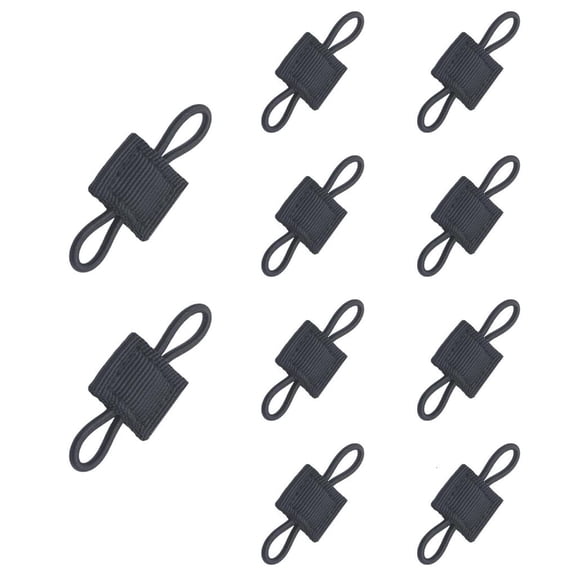 hejhncii 10 Pcs Tacticals Gear Holder Clip Elastic Binding Ribbon Buckle for Backpacks