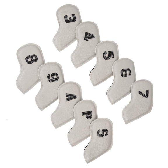 hejhncii 10Pcs PU Golfs Headcover Protective Cover Waterproofs Golfs Iron Head Cover