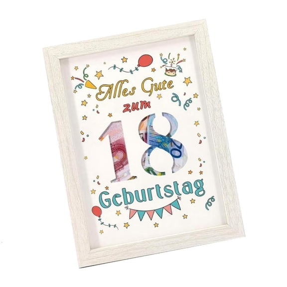 hejhncii 18th Birthday Photo Frame Money Gift for Boys Girls Home Desktop Decoration
