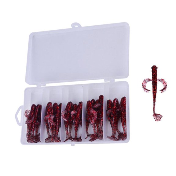 hejhncii 25Pcs Soft Fishing Lures Slow Sinking Lures Fishing Simulation Loach Baits Set