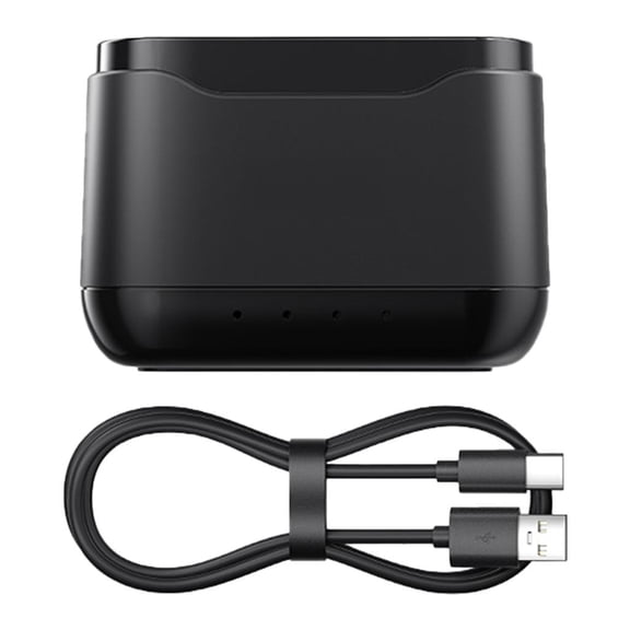 hejhncii 3 Battery Charging Dock With MicroSDs Card Storage for Action5Pro Cameras, Portable 3 Slot Charging with Safety Fast Charge