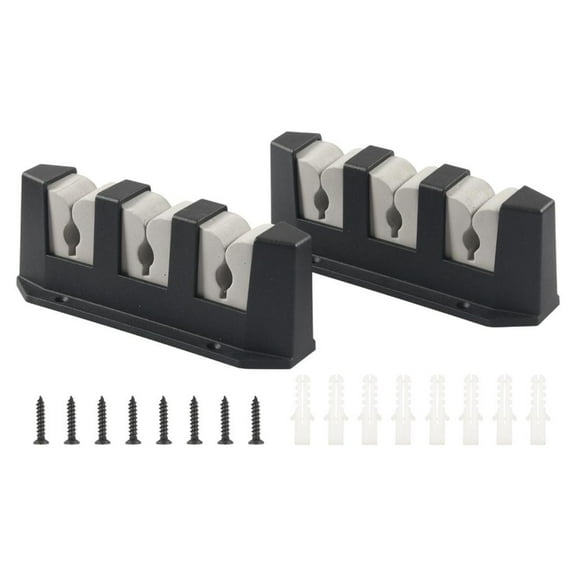 hejhncii 3-Rod Fishing Rod Holder Wall-mounted Horizontal Rod Stand Fishing Accessories