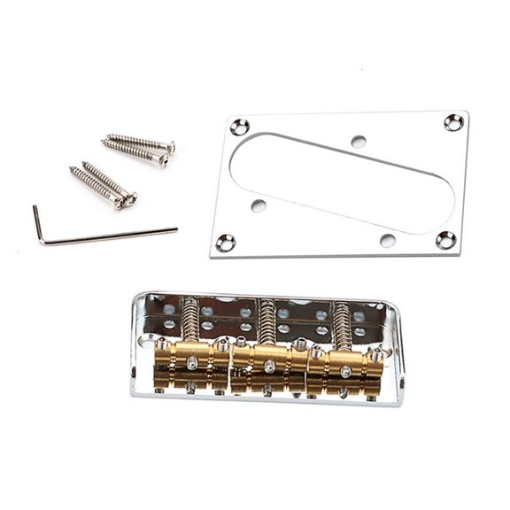 hejhncii 3-Saddles Guitar Bridge & Pickup Mounting Rings Set with Screws and Wrench