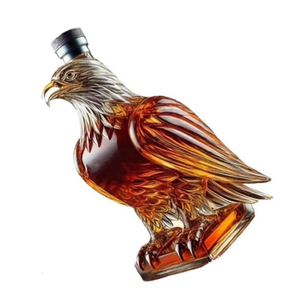 hejhncii 300ml Capacity Decanter Whiskeys Container Distinctive Glede Shaped Glass Liquor Bottle Themed Party Accessory