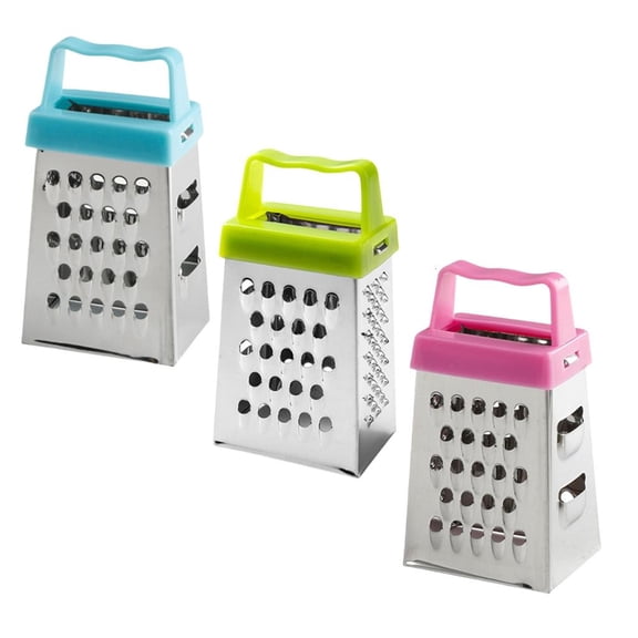 hejhncii 3Pieces Mini Cheese Grater Small Stainless Steel Box Graters for Home Kitchens or Outdoor Picnics Versatiled Use