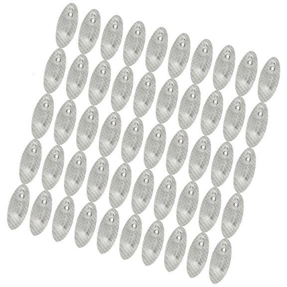 hejhncii 50Pcs Fishing Spoons Spinner Baits Sequins Lures Slices Spoon Fishing Spinner