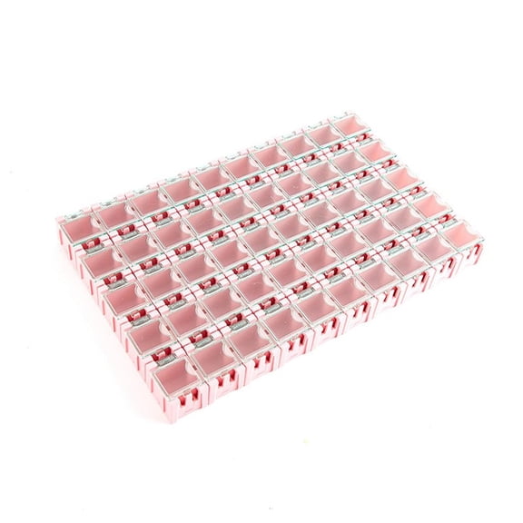 hejhncii 50pcs Water Resistant Component Organizers Boxes Interlocked Design Component Boxes Customizable Storage Solution