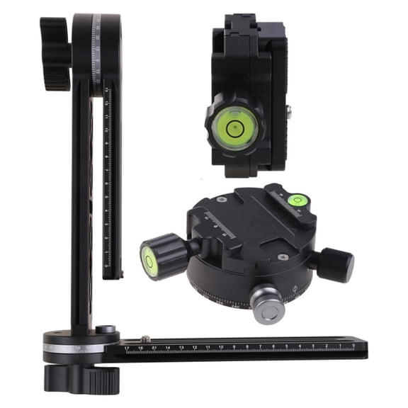 hejhncii 720 3-Axis Panoramic Ballhead Kit with Quick Release Plate & Slide Rail Stabilizer Gimbal Tripod for Head for DSLR Came
