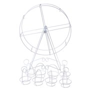 hejhncii 8 Cups Metal Rotating Ferris Wheel Cupcake Dessert Stand Cake Holder Display Bir