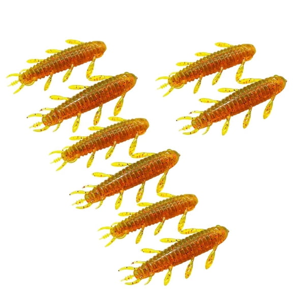 hejhncii 8Pcs Fishing Grub Baits Lures Wacky Bass Trout Worms Lures Worms Fishing Lures