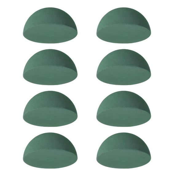 hejhncii 8Pcs Floral Dry Foam Half Balls Flower Foam Block Round Foam Block For Artificial Flower Arrangements Wedding Bouquets