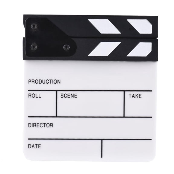hejhncii Acrylic Clapperboard for Video Recording and Classroom Use 15x16.50CM