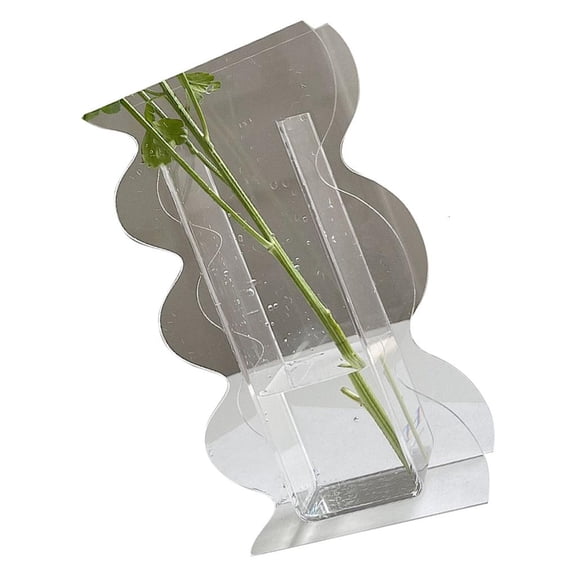 hejhncii Acrylic Planter Safe Decorative Flower Vessel for Small Plant Centerpieecs Gift