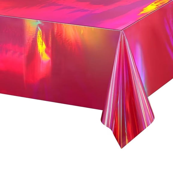 hejhncii Aluminum Foils Disposable Table Cover Waterproofs Easy Wipe Clean Party Decoration