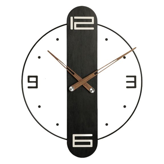 hejhncii Artisanal Acrylic Lens Wall Clock with Wood Finish Quiet Operations Room Ornament