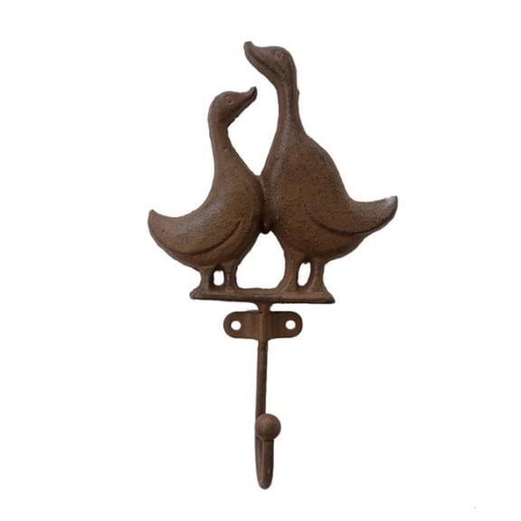 hejhncii Artistic Duck Wall Hook Key Rack Iron Construction Farmhouse Entry Decoration