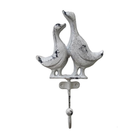 hejhncii Artistic Duck Wall Hook Key Rack Iron Construction Farmhouse Entry Decoration