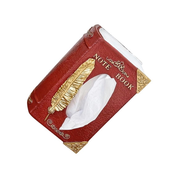 hejhncii Book Design Tissue Storage Box Multipurpose Coffee Table Organizer for Paper