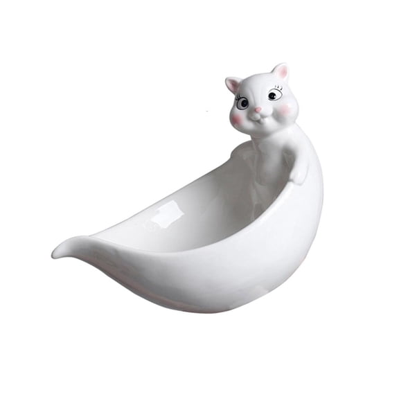 hejhncii Ceramic Squirrel Shape Planter Holder Storage Bucket Personality Decoration