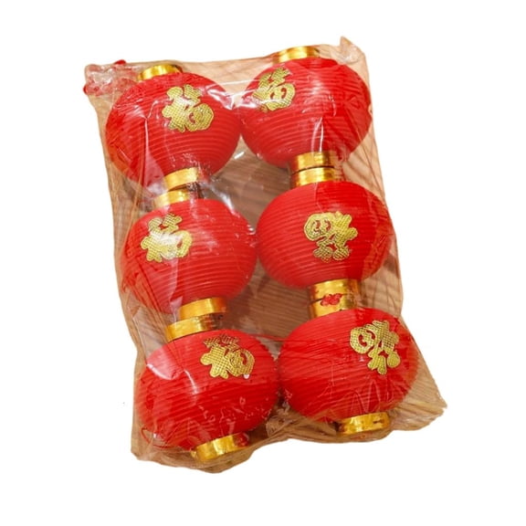 hejhncii Chinese Spring Festival Decoration Small Plastic Lanterns For Window Door Wall