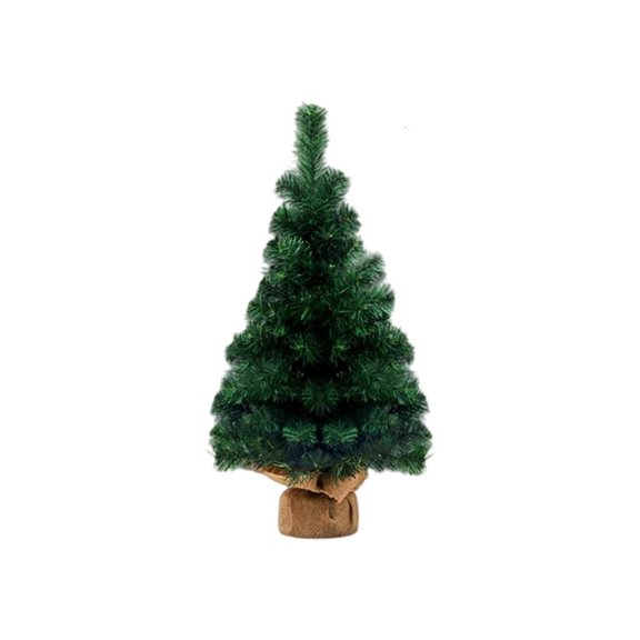 hejhncii Christmas Tree Table top Decoration With Natural Burlap Base For Home Office Holiday Decoration