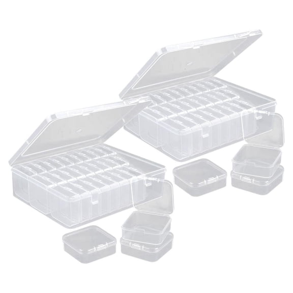 hejhncii Clear Multipurpose Sturdy Plastic Desktop Storage Box with 30 Sections Accessory for Home Organization Household Use