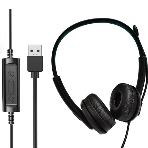 hejhncii Corded Earphone Noise Reduction With Voice Control Call Center Traffic Headphone