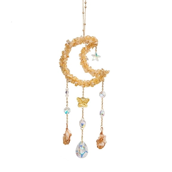 hejhncii Crystal Wind Bells Moon Catching Wind Bells Creative Sun Catching Decoration