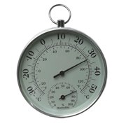 hejhncii Decorative Thermometer Hygrometer Clock for Garden Wall Decor Indoor Outdoor