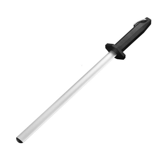 hejhncii Diamond Emery Knife Sharpening Rod 12 Inch Kitchen Steel Sharpener Stone Tool Professional Honing Stick for Home Chef