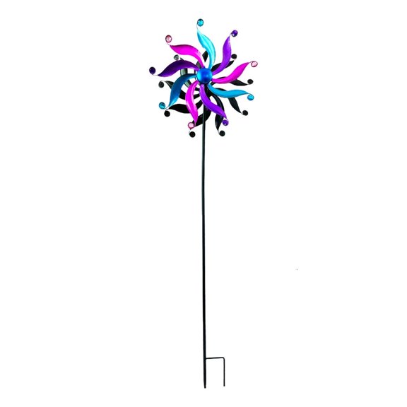 hejhncii Dynamic Rotating Windmill Spinner Suitable For Lawn Landscape Outdoor Decoration Rust Resistant Metal Garden Art Spinner