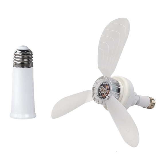 hejhncii E27 Socket Mounted Fan Detachable Blade Quiet Motor Cooling Fan Adjustable For Narrow Space And Offices