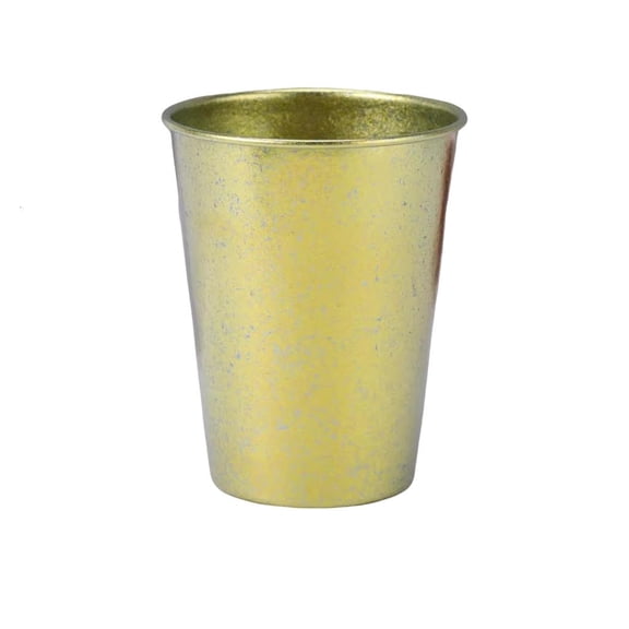 hejhncii Effective Metal Drink Container Outdoors Use Stackable Portable Metal Cup