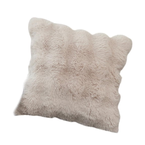 hejhncii Elegant Faux Rabbits Furs Pillow Slip 3D Soft Plushes Bubble Texture Comfort