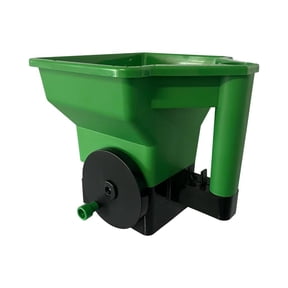 hejhncii Ergonomic Handheld Spreader For Grass Seedlings Fertilizers With Adjustable Flows Control