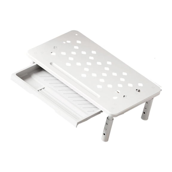 hejhncii Ergonomic Liftable Computer Risers Desk Shelf With Storage Space Steel Plastic Construction Home Office Supplies