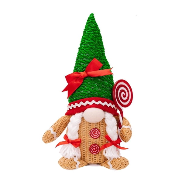 hejhncii Festival Gingerbreads Man Figure with Spoon Candy for Holiday Tabletop Decors