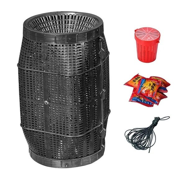 hejhncii Fish Cage Large Bottom Trap Escape Proof Round Durability Spacious Circulars Fishing Net Shrimp Cage Drag Net