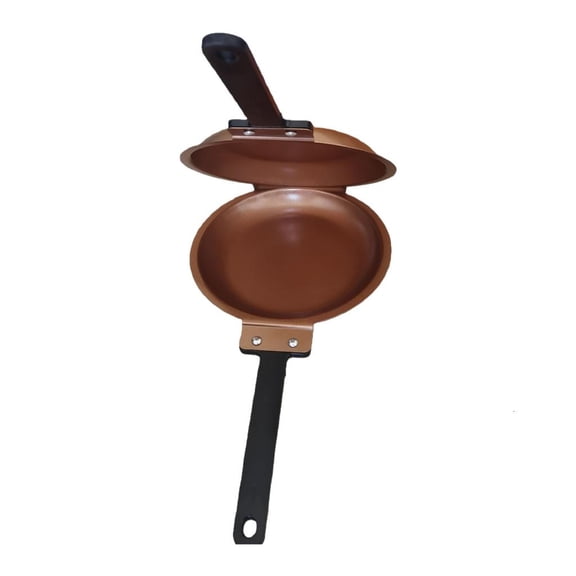 hejhncii Foldable Frying Pan Duals Sided Breakfast Skillets With Ergonomic Handle For Quick Cooking And Easy Cleaning