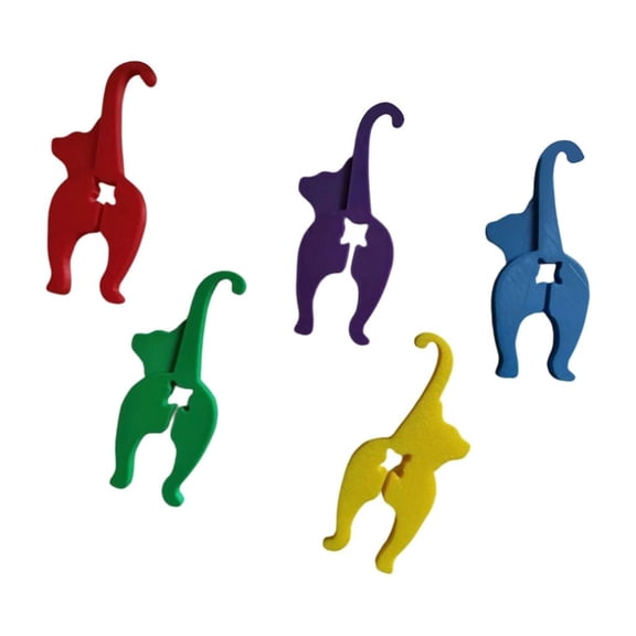 hejhncii Funny Bread Bag Fasteners Practical 3D Printed Cats/Dog Shape Chip Clips