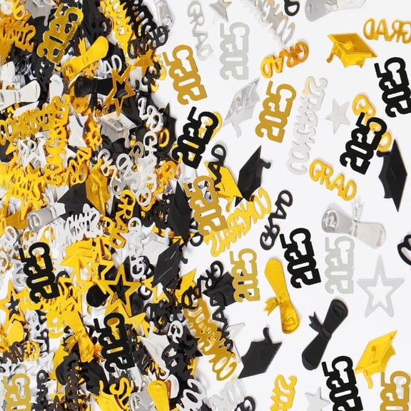 hejhncii Graduation Celebration Confetti Glittering Gold Black Blue Decoration Supplies