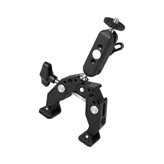 hejhncii Grip Clamp With Two Rotation Ball Heads 1/4" Screw Thread Universal Photography Equipment