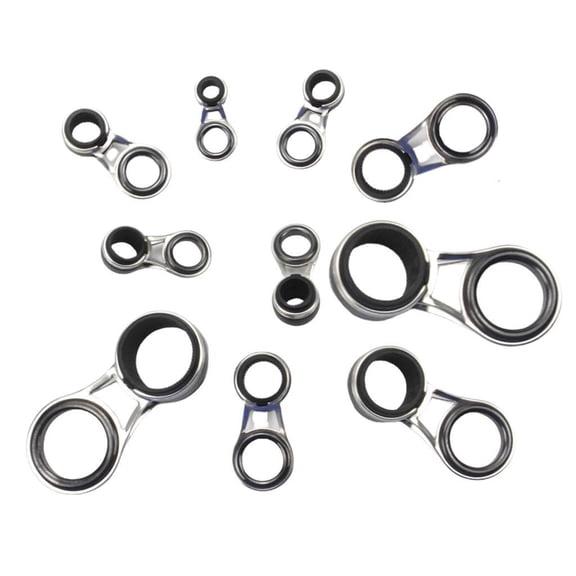 hejhncii Guides Rings Set Fishing Rod Tip Eye Repair Set Fishing Rod Tip Replacement Set