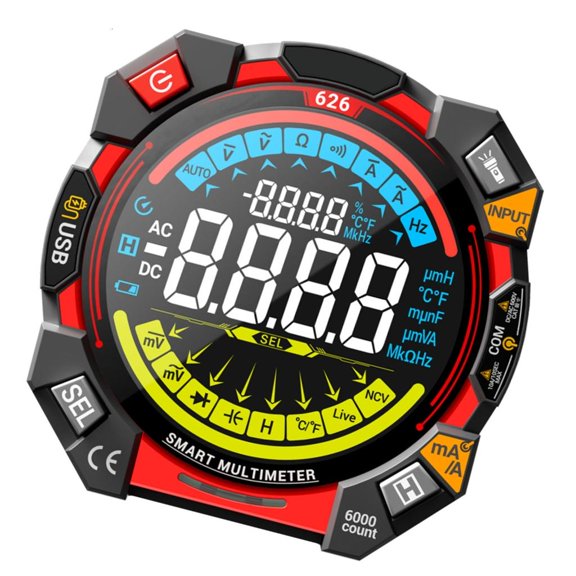 hejhncii Handheld Digital Multimeter LCD Backlights Voltmeter Ohm Voltage Continuity Test