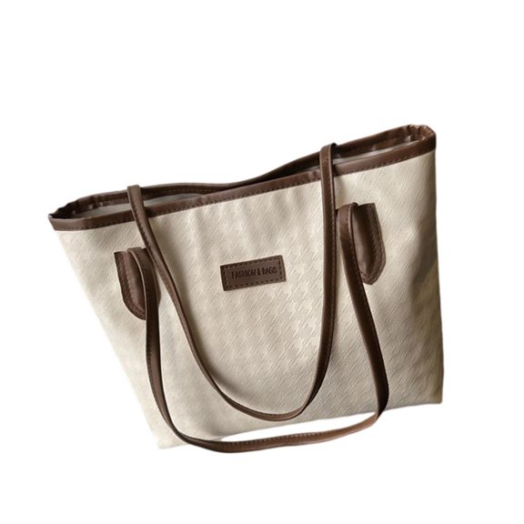 hejhncii Houndstooth Office Bag with PU Wide Comfortable Shoulder Straps Large Handbag