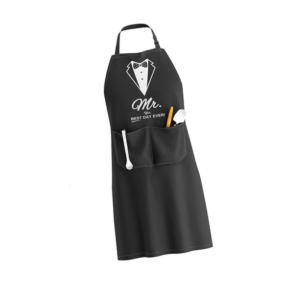 hejhncii King Queen Mr Print Couple Apron Wedding Engagement Gift For Loved People Funny Kitchen Gift Husband, Wife
