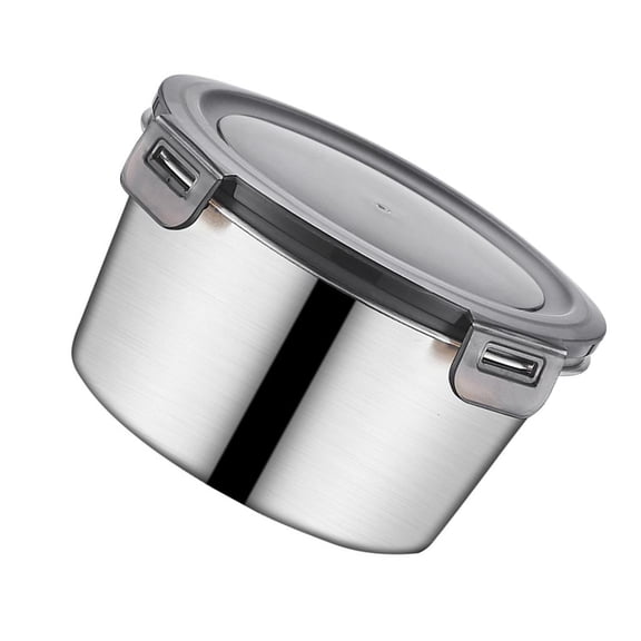 hejhncii Large Capacity Stainless Steel Food Storage Container Leak Proof Lunch Box with Lid Metal Crisper for Home and Office