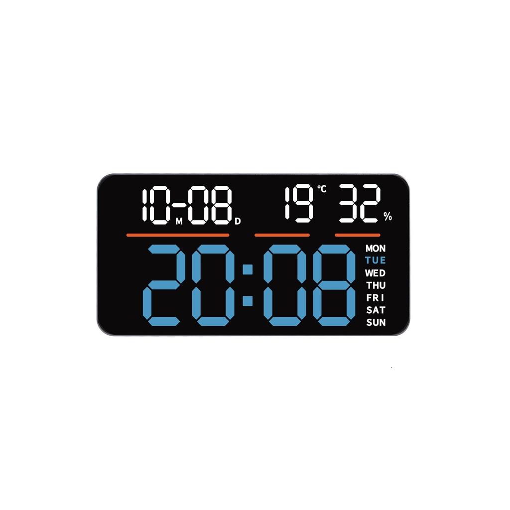 hejhncii Large LED Digital Wall Clock With Date Temperature Display ...